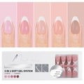 Misscheering 150pcs pink gradient French press-on nails with 3-in-1 soft gel system - 150-piece Set / Western French Style-Style 11