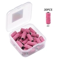 Set di 30 cilindri abrasivi rosa grana 80 con scatola per manicure e pedicure - Nastro Abrasivo Rosso da 3.1mm Grana 80 30Pezzi