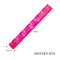 Porta pennelli unghie rosa rosso portatile a 5 scomparti in acrilico da 8 cm - Rosa Rosso