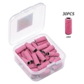 Set di 30 cilindri abrasivi rosa grana 180 per unghie con scatola trasparente - Nastro Abrasivo Rosso da 3.1mm Grana 180 30Pezzi