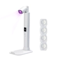 Portable LED UV nail lamp with LCD timer display and adjustable stand for curing - Silicone Telescopic Pen Style Lamp / White