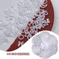 Kit para uñas con dijes de perlas blancas en una caja de almacenamiento de 7 rejillas - 04# Perla 7 Rejillas Decoraciones Mezcladas