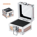 Detail of aurora color nail drill bit box with mirror and sponge insert tray - Aurora Rose Gold