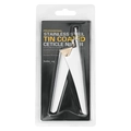 Λεπτομέρεια από πενσάκι επωνυχίων από ανοξείδωτο ατσάλι με επίστρωση τιτανίου - Ασημί