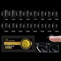 Tableau des tailles pour capsules d'ongles en gel souple amande courte, 16 tailles, 320 pcs - S / Amande Gel Souple Court (Arche 11) / Pack de 320 Pièces / Vert foncé