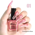 Macro shot of 7.5ml chameleon nail polish 01 with gold glitter on a transparent base - Pink Glitter (01)