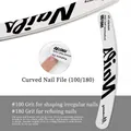 Curved 100/180 grit nail file detail showing professional shaping and smoothing surface - Arc
