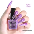 Macro shot of 7.5ml holographic chameleon nail polish bottle with purple glitter texture - Purple Glitter (03)