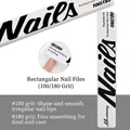 Detail of 100/180 grit double-sided rectangle nail file for professional shaping and buffing - Rectangle