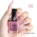 Detail of pink shimmer chameleon nail polish bottle with sparkling finish on long nails - Pink-Purple Glitter (04)
