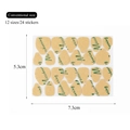Detailed size chart of 24 pieces of extra strong double-sided nail adhesive tabs - Conventional Size (24 Stickers/Sheet)