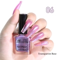 Détail macro du vernis à ongles pailleté caméléon Misscheering 06 avec base transparente - Paillettes Roses Denses (06)