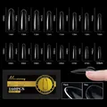 Guide des 16 tailles de capsules d'ongles rondes extra longues au fini mat - XL / Rond Extra Long (Arche 18) / Pack de 160 Pièces / Vert foncé