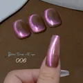 Detailed view of Blue Tears cat eye nails in pink-purple finish, shade 006 - Blue Tears Cat Eye Gel 06 (Pink Purple)