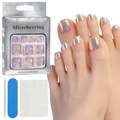 Aurora aurora magnetic toe nail kit with purple chrome finish and application tools - Aurora Purple