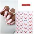 Detail view of red French gradient nail stickers SD-1927 with application display - Red Gradient