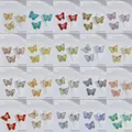 Charm mariposa 3D de doble capa en zirconio para manicura en varios colores 12x14mm - Color personalizado