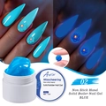 Detail von 15ml festem Nagel-Aufbaugel in Blau mit UV-Neon-Fluoreszenzeffekt für Maniküre - 15ml / Blau (02)