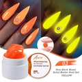 Detail eines festen gelben Nagelgels mit Antihaft-Textur und Nachtleuchteffekt - 15ml / Gelb (03)