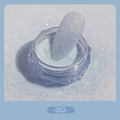 Dettaglio polvere per unghie zucchero azzurro ultra-fine con campione di colore - Blu Chiaro (02)