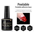 Detailed view of 7.5ml peel-off base coat nail polish with easy removal demonstration - Peel-off Base Coat