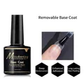 Close-up of Misscheering 7.5ml Soak-Off UV LED Base Coat bottle with nail application detail - Soak-off Base Coat