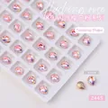 Dettaglio macro di strass rosa in vetro K9 8x6mm a forma di goccia per decorazione unghie - Goccia d'acqua (8*6MM)