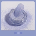Macro shot of fine lavender sugar glitter powder for nails and a finished manicure tip - Lavender Purple (08)