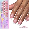 Details zu 150 rosa French Softgel-Nägeln in 15 Größen inklusive Produktverpackung - Pink Verlauf French (YS-02)