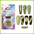 5D Optisches Chamäleon Magnet Nagelpulver NO.10 mit Applikatoren und Cat-Eye-Effekten - 5D Chamäleon Katzenauge Puder 10-Gold