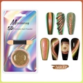 5D Chamäleon Katzenaugen-Nagelpulver Nr. 12 mit grün-goldenen Glitzereffekten - 5D Chamäleon Katzenauge Puder 12-Goldbraun