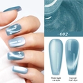 Smalto per unghie occhi di gatto blu grigio scuro 002 con effetti luce ampi e curvi - Occhio di gatto blu grigio