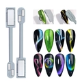 Zweiköpfiges Katzenaugen-Nagelmagnet-Set für professionelle 3D-Magnet-Designs - Multifunktionaler Doppelkopfmagnet