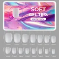 Guide des tailles pour capsules en gel souple mat ultra-courtes, 15 tailles, 300 pièces - Style Carré Court (06) / 300 Pièces/Paquet (15 Tailles)