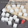 Macro detail of 15mm white sponge blocks for nail art gradient and blush effects - 20 Pieces (Large) / White