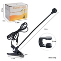 Mini black clip-on UV nail lamp with 360 flexible hose and USB switch for quick drying - Black with Yellow Box