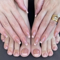 Set de uñas postizas French ombre rosa para manos y pies con degradado natural - Estilo Francés Rosa Nude Clásico (Serie 03)