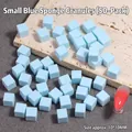 Λεπτομέρεια από μίνι σφουγγαράκια nail art 10mm για ντεγκραντέ και εφέ ρουζ, 50 τμχ - 50 χάντρες / Μπλε