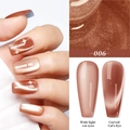 Cat eye nail gel 006 in deep amber bronze with wide light and curved magnetic effects - Bronze Cat Eye
