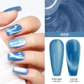 Ice blue cat eye nail polish in shade 008 with wide and curved magnetic light effects - Ice Blue Cat Eye