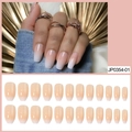 Faux ongles ballerine dégradé rose ombré français lot de 24 pièces avec fini brillant - Naturel French Ombre Cercueil (JP0354-01)