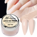 Dettaglio della polvere acrilica Soft Pink e risultati professionali per unghie - Rosa Soft (AC64)