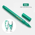 Detail of green nail art graffiti pen 04 showing glossy and matte top coat effects - 04 Green