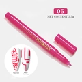 Detail of rose red nail art graffiti pen 05 showing matte and glossy finish results - 05 Rose Red