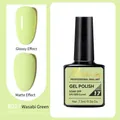 Mustard green gel nail polish No. 17 in glossy and matte finishes, 7.5ml soak off UV LED gel - B017 Mustard Green