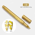 Detail of Gold Nail Art Graffiti Pen No. 10 with glossy and matte finish comparison - 10 Gold
