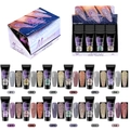 Set gel estensione unghie glitter 12 colori in tubetti da 15g con scatola regalo - Set di Gel per Allungamento con Diamanti Lucidi (Set da 12)