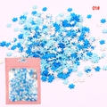 Paillettes per unghie a fiocco di neve in bustina richiudibile rosa - Fette di Fimo in Busta Misto Blu Bianco (01#)