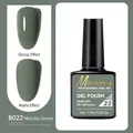 7.5ml Matcha Green gel nail polish showing glossy and matte finishes for UV/LED cure - B022 Matcha Green