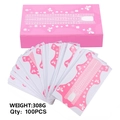 Pink nail extension forms with floral pattern and scale grid in a 100pcs bulk pack - Extra Long Nail Forms 100Pcs Boxed
